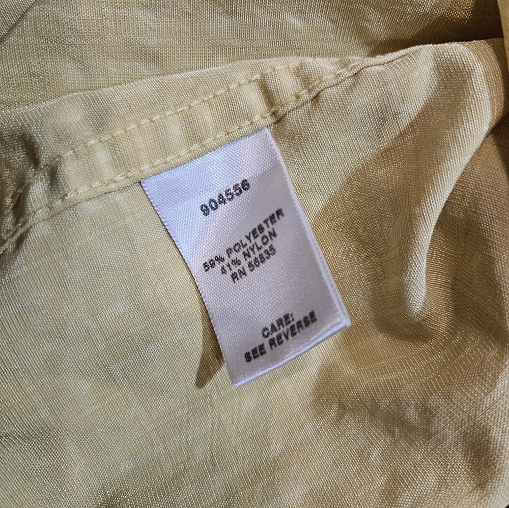 Cabela’s Men’s L Tall Short Sleeve Outdoor Fishing Shirt Yellow - Picture 5 of 6